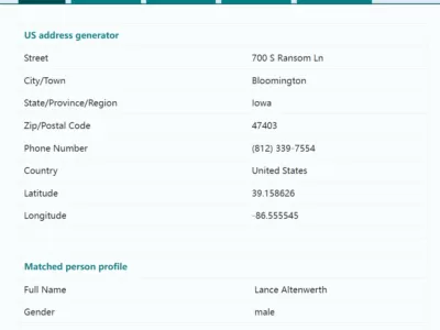 Fake address generator US:Random address generator , US address list