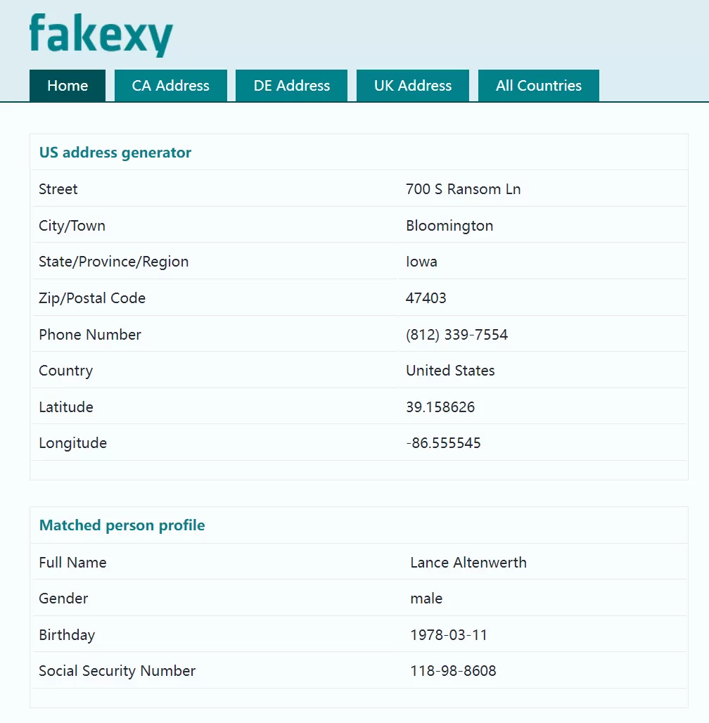 Fake address generator US:Random address generator , US address list Fake address generator US:Random address generator , US address list-享乐分享