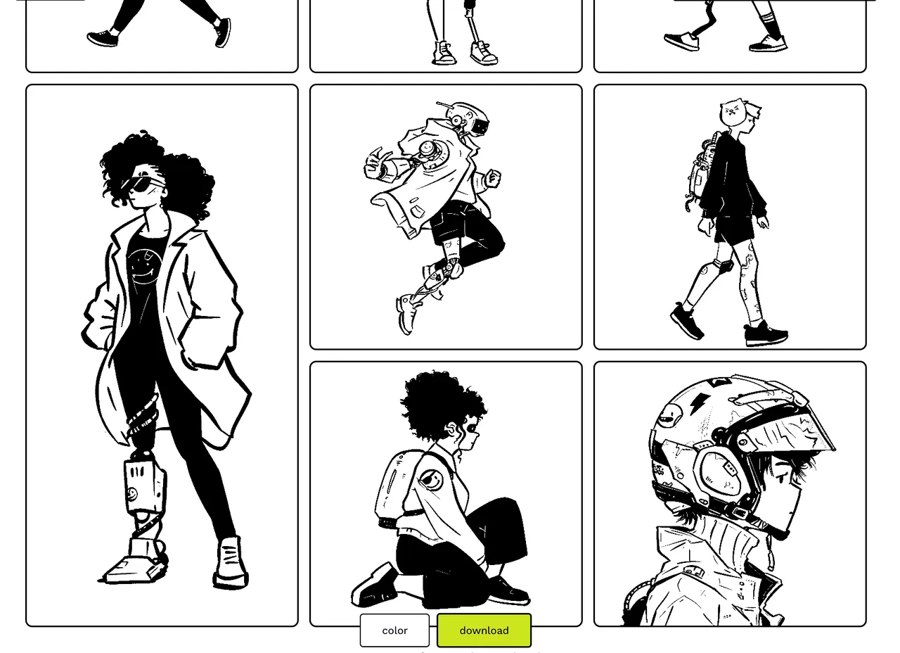 Transhumans：Open Source Punk Sci-Fi Art Collection by Pablo Stanley-享乐分享