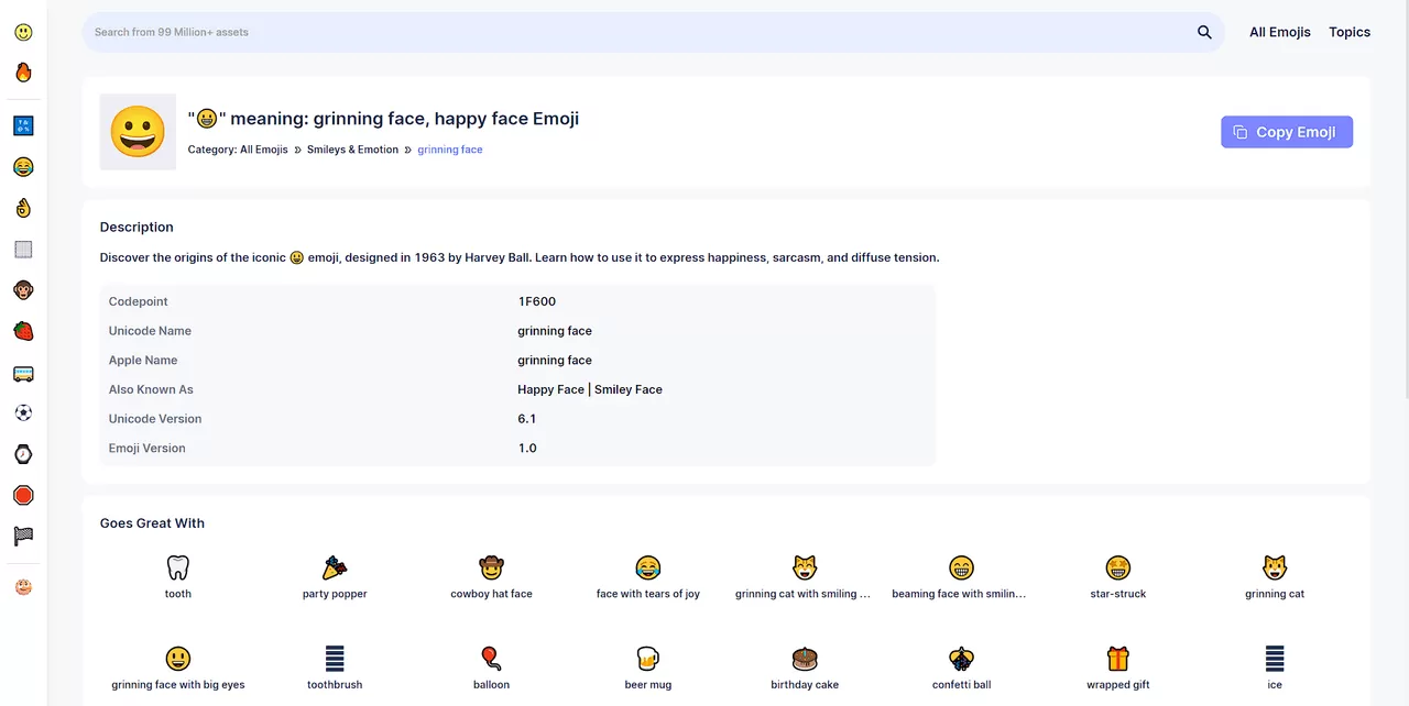 Emoji Library：Emoji表情符号站点-享乐分享