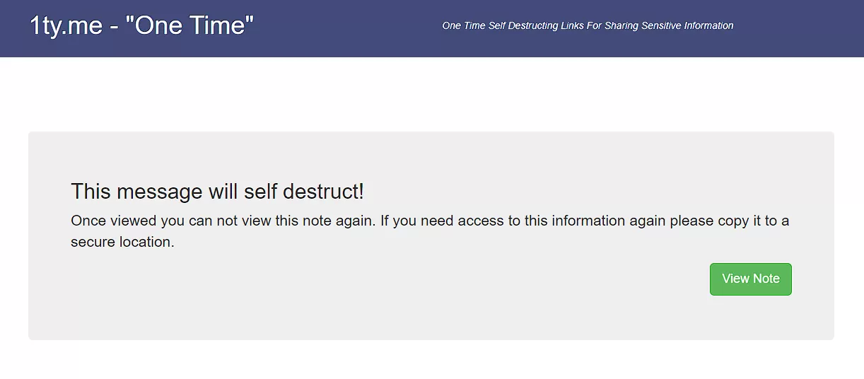 1ty.me：阅后即焚信息传输站点-享乐分享