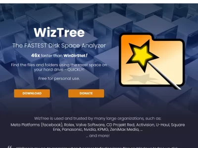 WizTree：最快的磁盘空间分析器