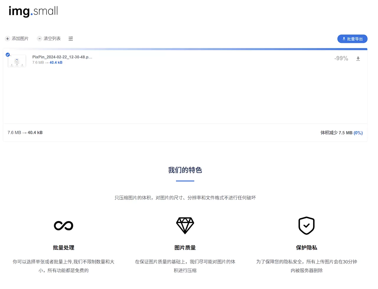 在线图片压缩神器：imgsmall-享乐分享