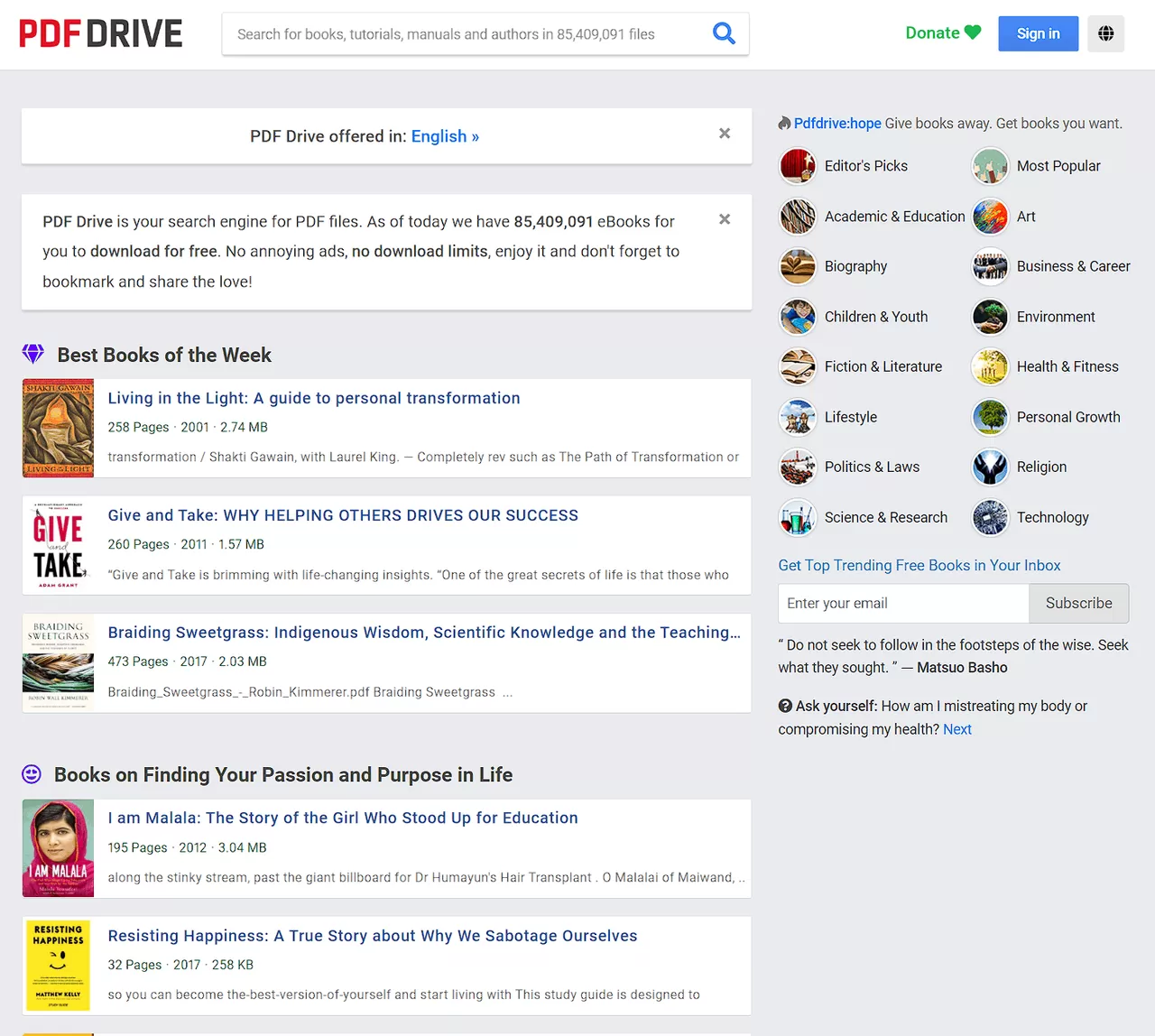 PDF Drive：搜索下载PDF书籍文件-享乐分享