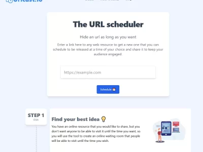 URLcast.io：隐藏一个网址直到指定时间才能看