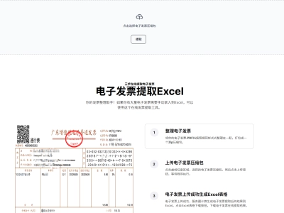 电子发票提取助手：在线免费批量提取电子发票到Excel