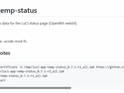 OpenWrt安装luci-app-temp-status来显示温度传感器数据