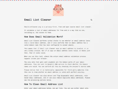 Email List Cleaner：快速批量检查电子邮件地址是否有效