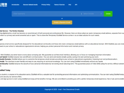 EduMail：一个带有教育域名的临时电子邮件服务