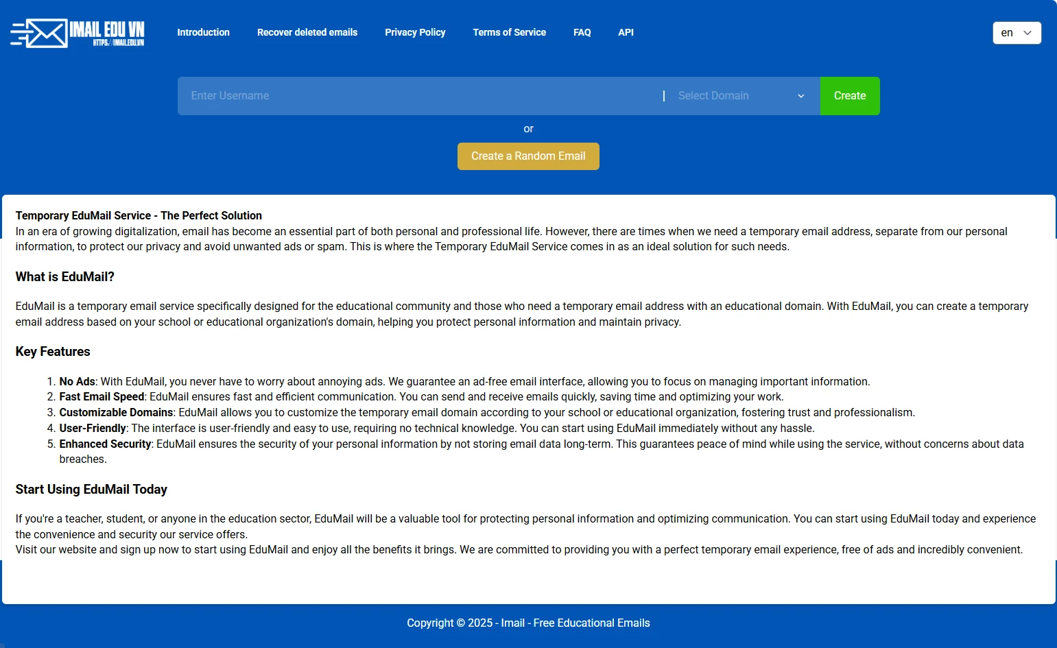 EduMail:一个带有教育域名的临时电子邮件服务-享乐分享