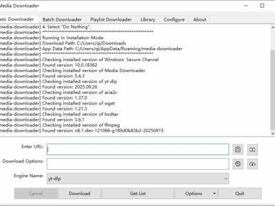 Media Downloader：基于Qt/C++的GUI前端工具，用于下载各种在线媒体内容