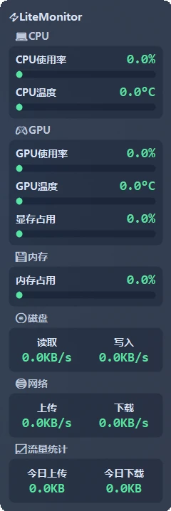 LiteMonitor:一款轻量级、高度可定制的开源桌面硬件监控工具-享乐分享