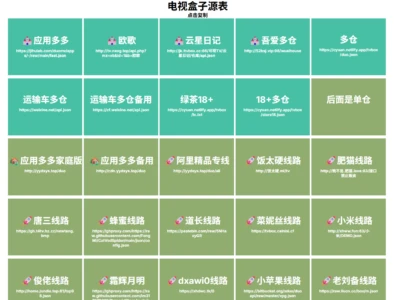 电视盒子资源接口大全与使用指南