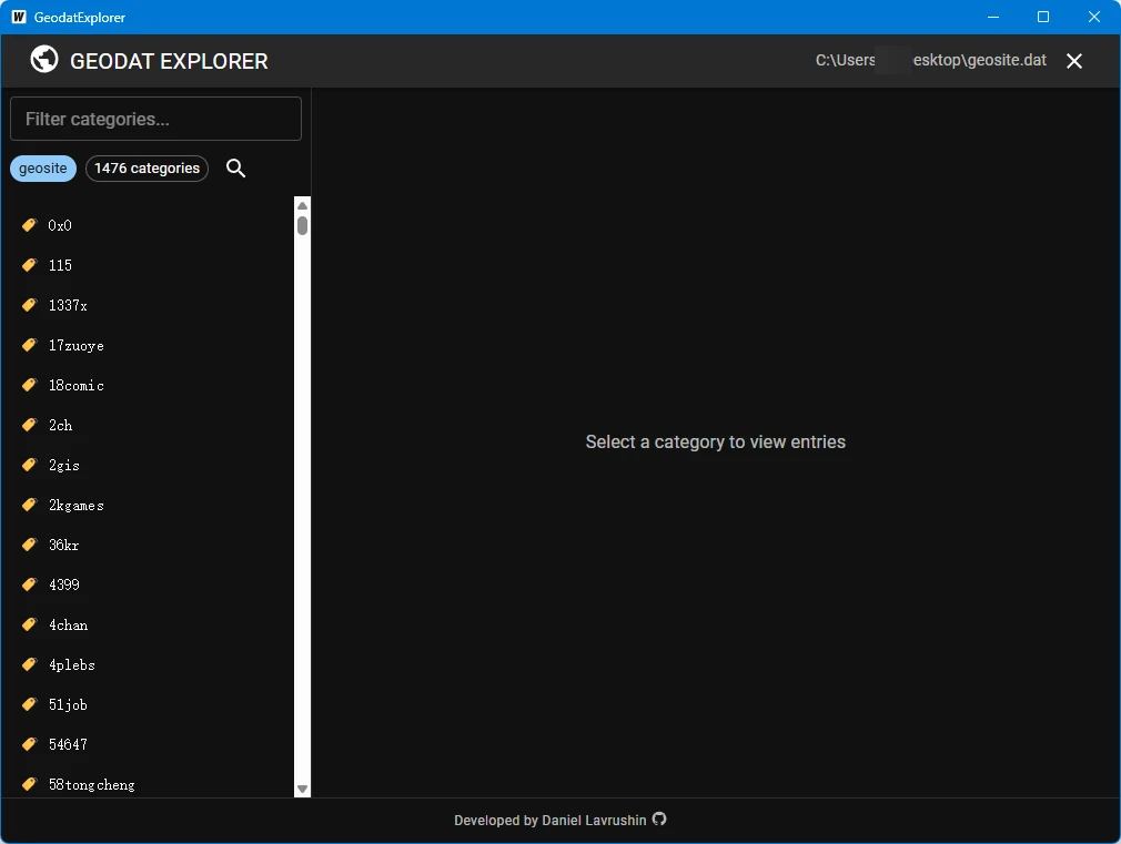 GeodatExplorer:用于浏览geosite和geoip DAT文件的跨平台GUI程序 GeodatExplorer:用于浏览geosite和geoip DAT文件的跨平台GUI程序-享乐分享