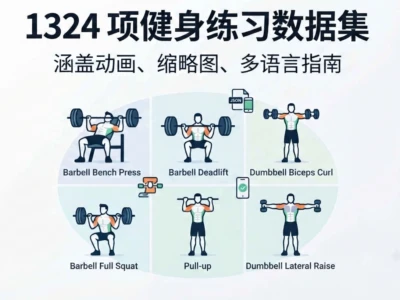 1324个健身运动数据集：开发者必备的完整健身应用数据解决方案
