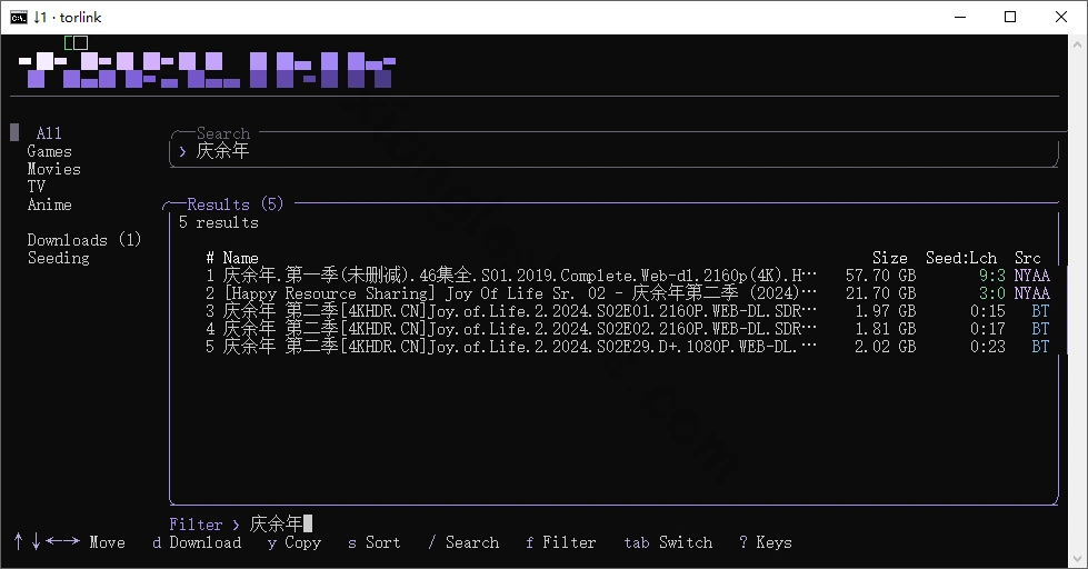 Torlink终端种子搜索工具：零配置、多源聚合、直接下载的开源方案-享乐分享
