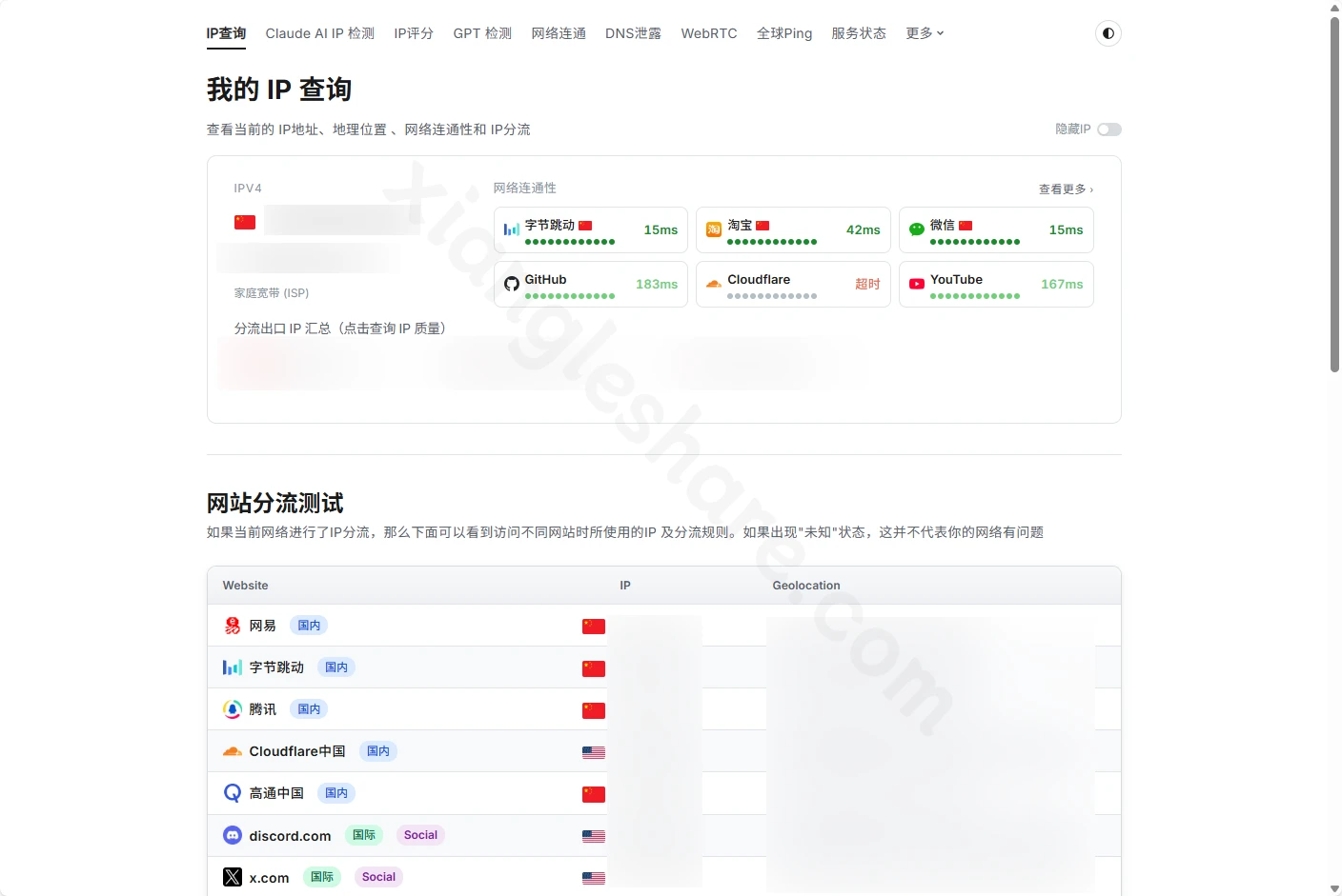 网站IP地址分流测试工具：一键查询国内外服务器线路质量与CDN分布-享乐分享