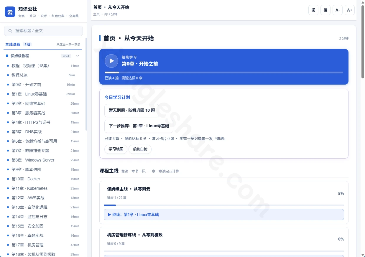 知识公社:完全离线的开源学习平台,580条精选资源一站式学习 知识公社:完全离线的开源学习平台,580条精选资源一站式学习-享乐分享